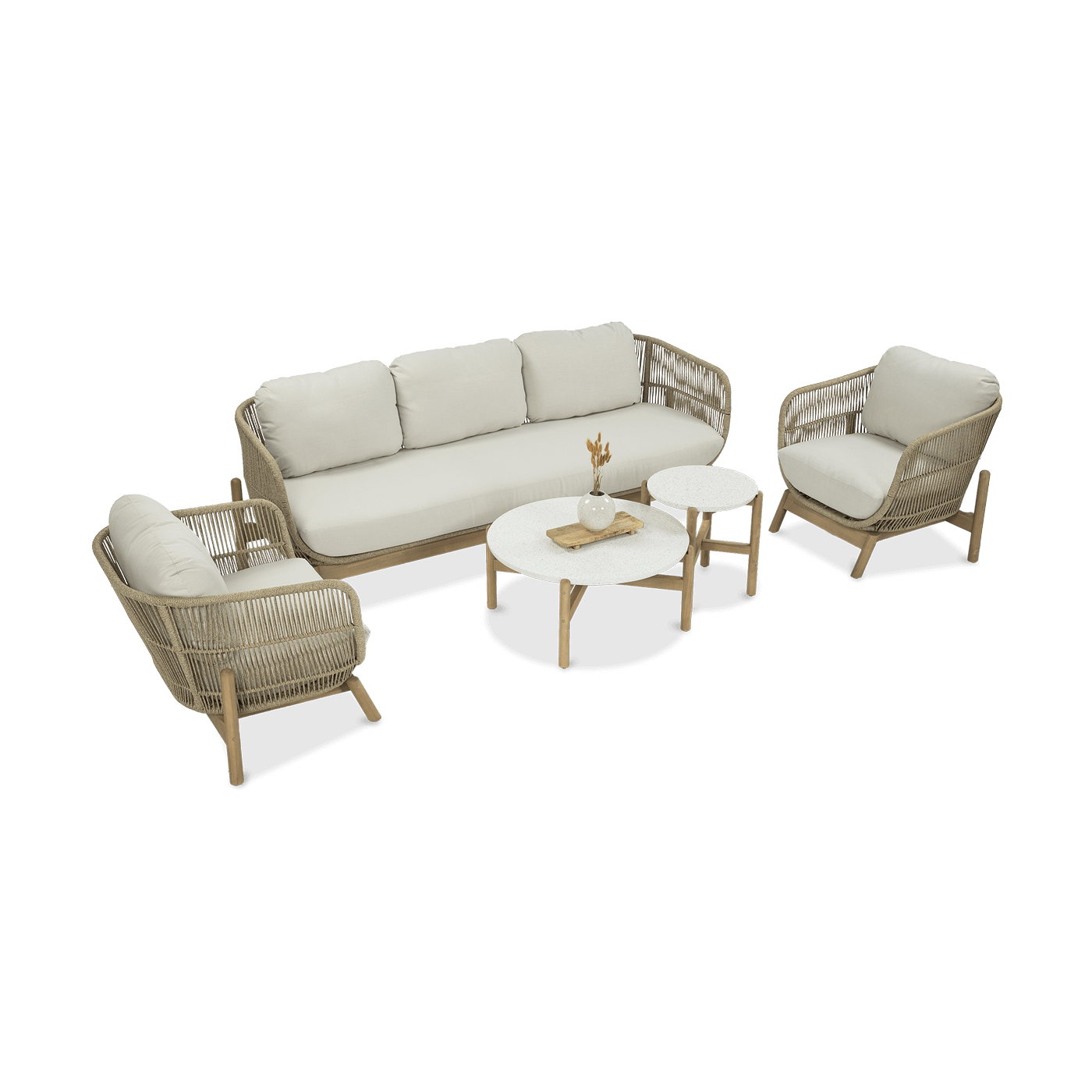 Pięcioosobowy zestaw mebli tarasowych ankara max caffe