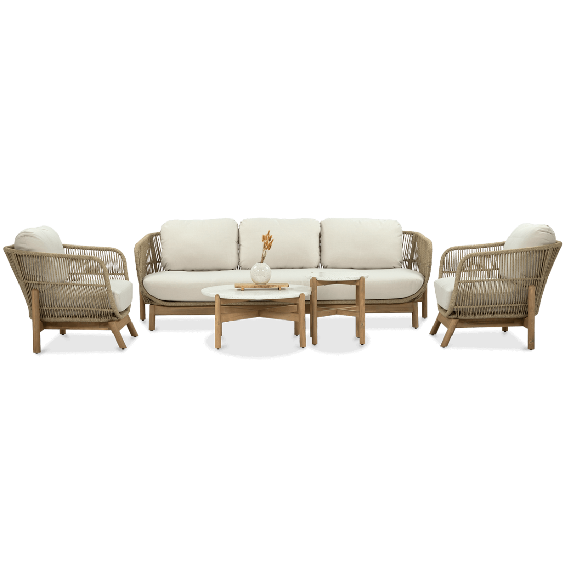 Meble tarasowe ankara max caffe w aranżacji na ogrodzie