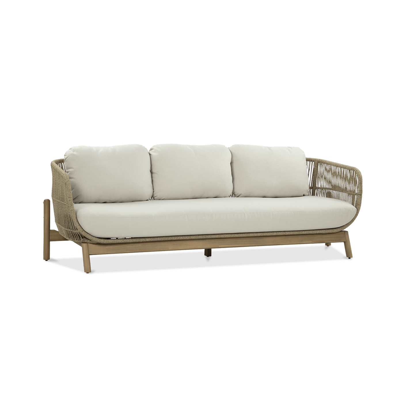 widok z góry na zestaw mebli tarasowych ankara max caffe w konfiguracji sofy i dwóch foteli na przeciwko siebie