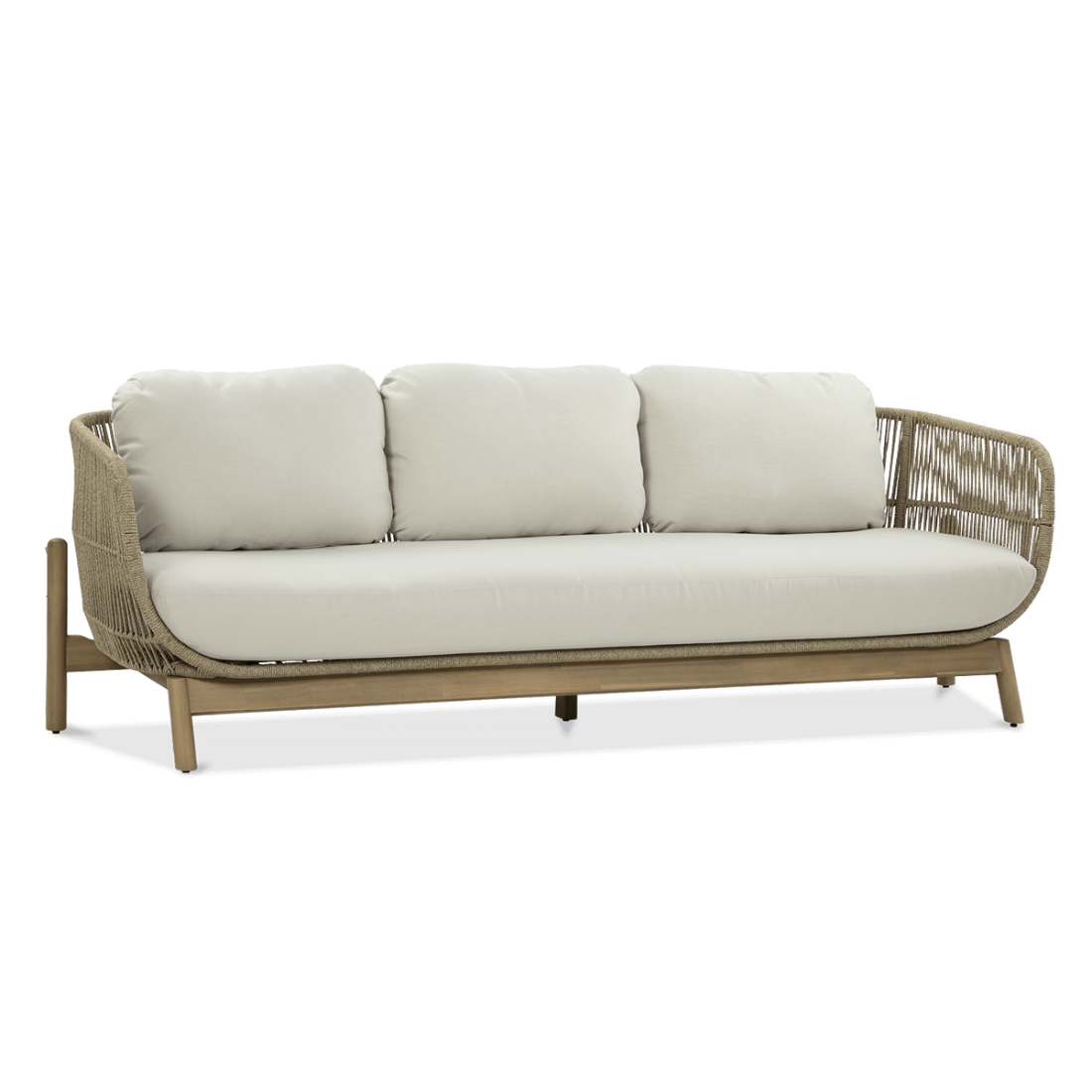 widok z góry na zestaw mebli tarasowych ankara max caffe w konfiguracji sofy i dwóch foteli na przeciwko siebie