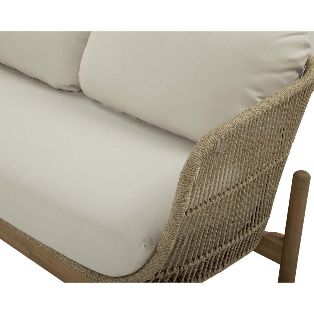 Trzyosobowa sofa z beżowymi poduszkami z zestawu ankara max caffe