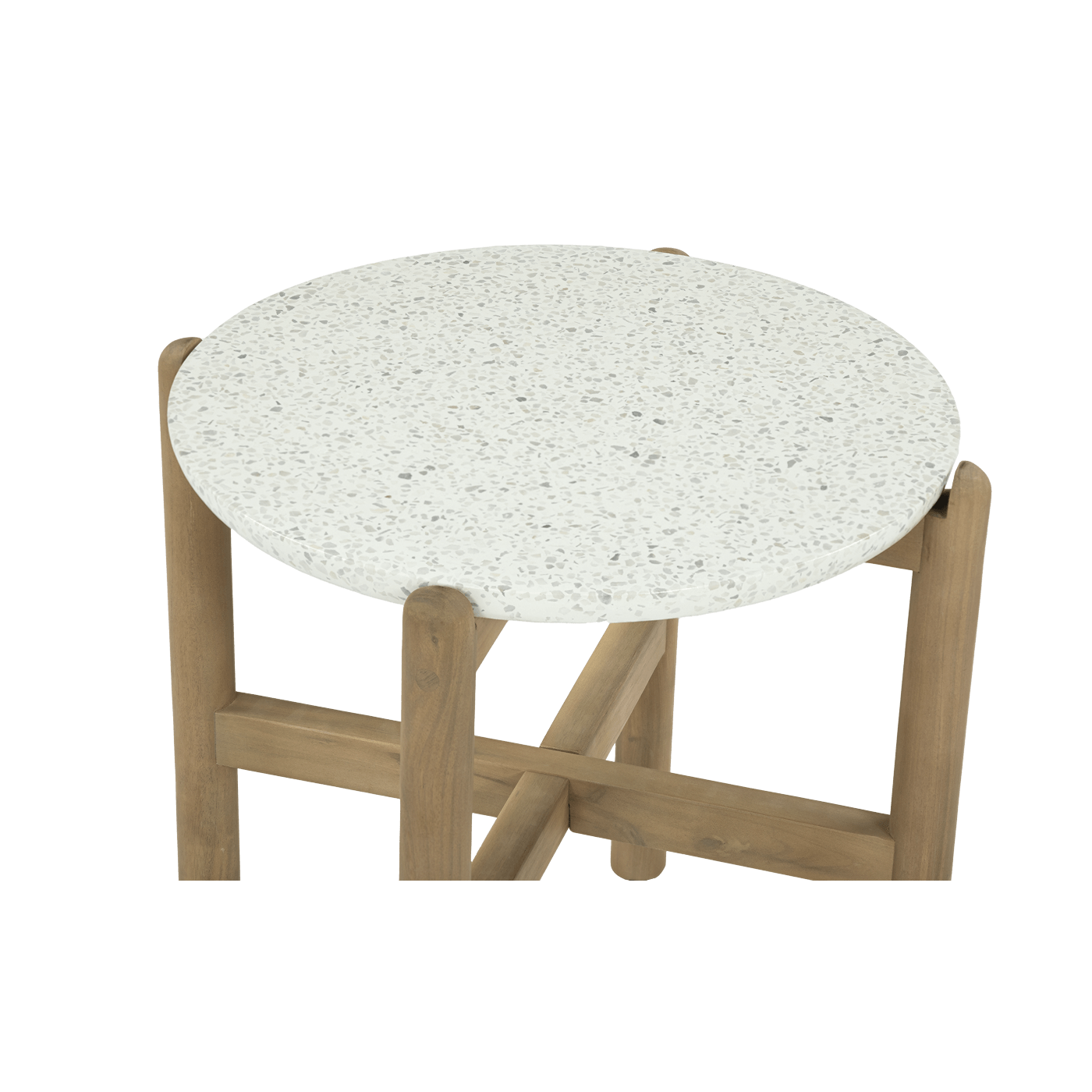 zbliżenie na beżowe poduszki i podłokietnik opleciony beżowymi linami  