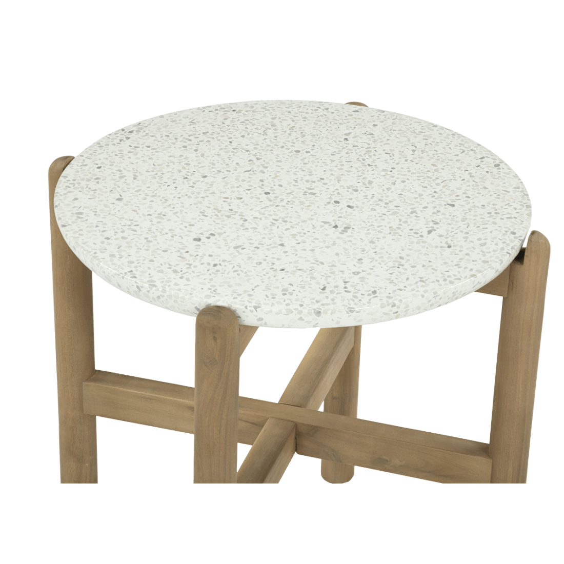 zbliżenie na beżowe poduszki i podłokietnik opleciony beżowymi linami  