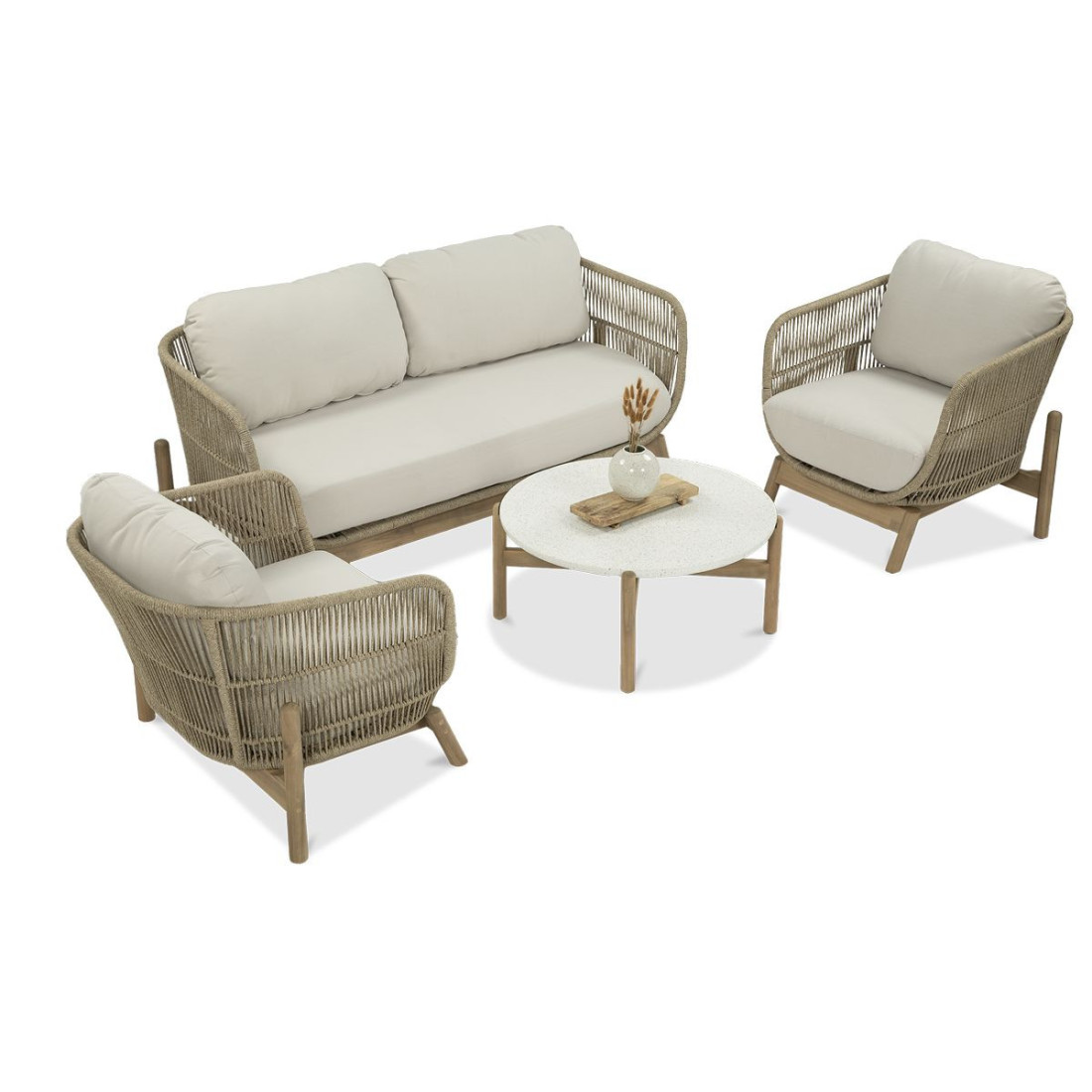 Widok z góry na zestaw mebli na taras ankara caffe