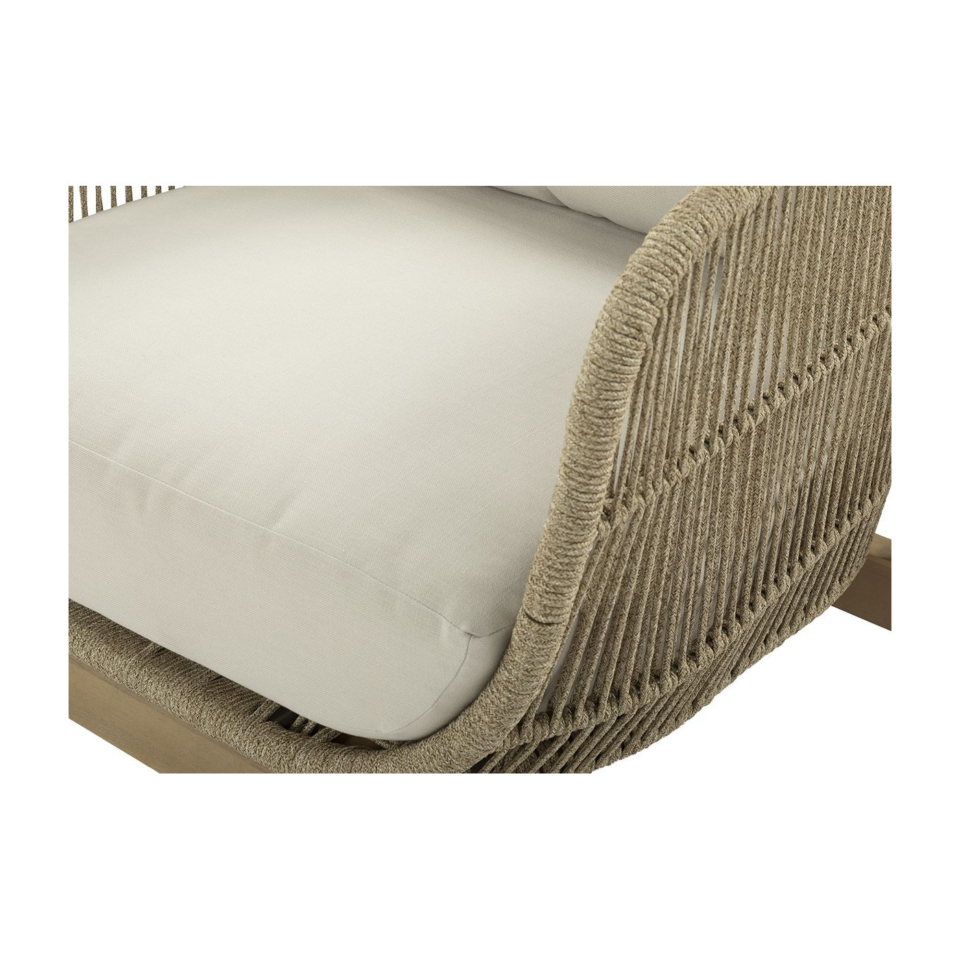 Tył fotela z zestawu mebli ankara caffe z beżowymi linami