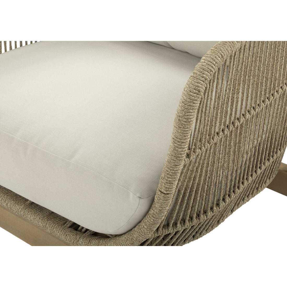 Tył fotela z zestawu mebli ankara caffe z beżowymi linami