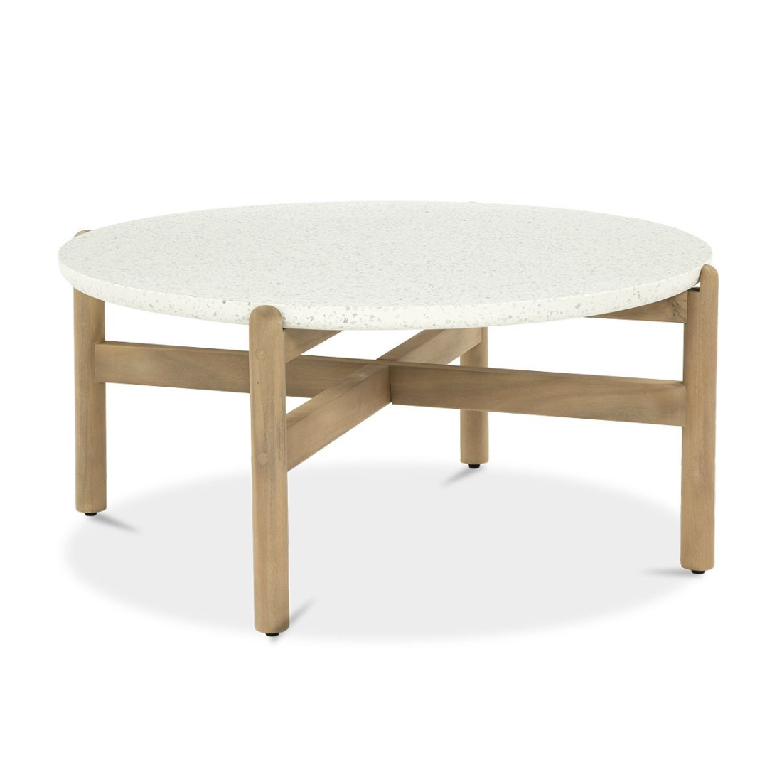 stoli kawowy ankara caffe z białym blatem i drewnianymi nóżkami