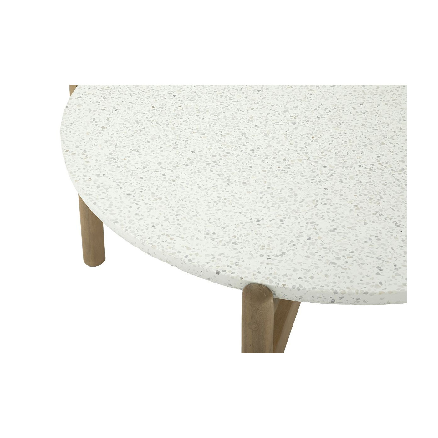 stolik kawowy ankara caffe z drewna akacjowego i białym blatem