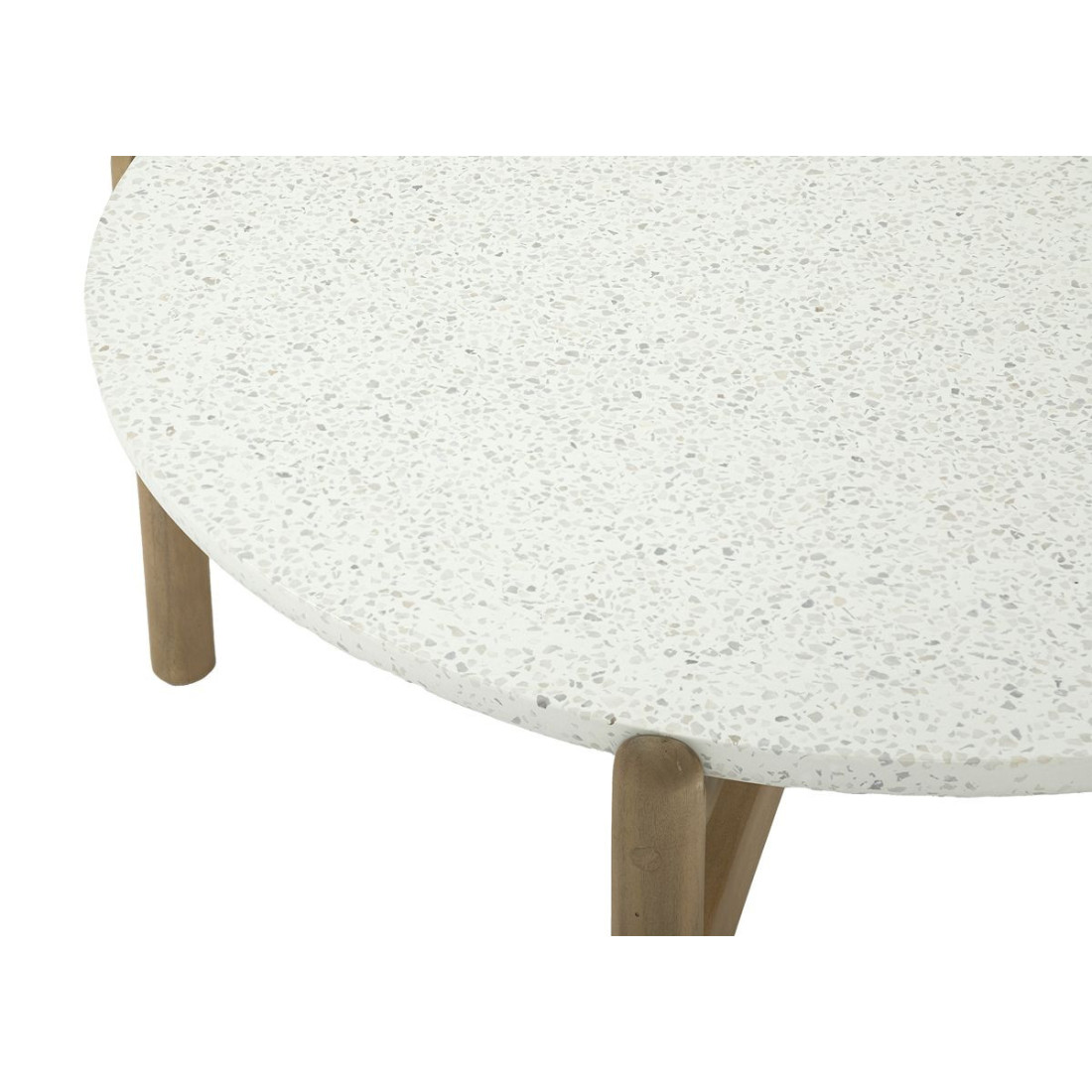 stolik kawowy ankara caffe z drewna akacjowego i białym blatem