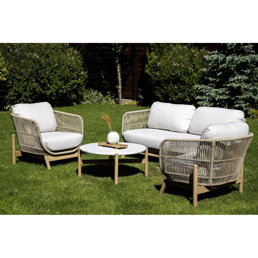 beżowe poduszki uzupełniające zestaw ankara caffe z zamkiem błyskawicznym