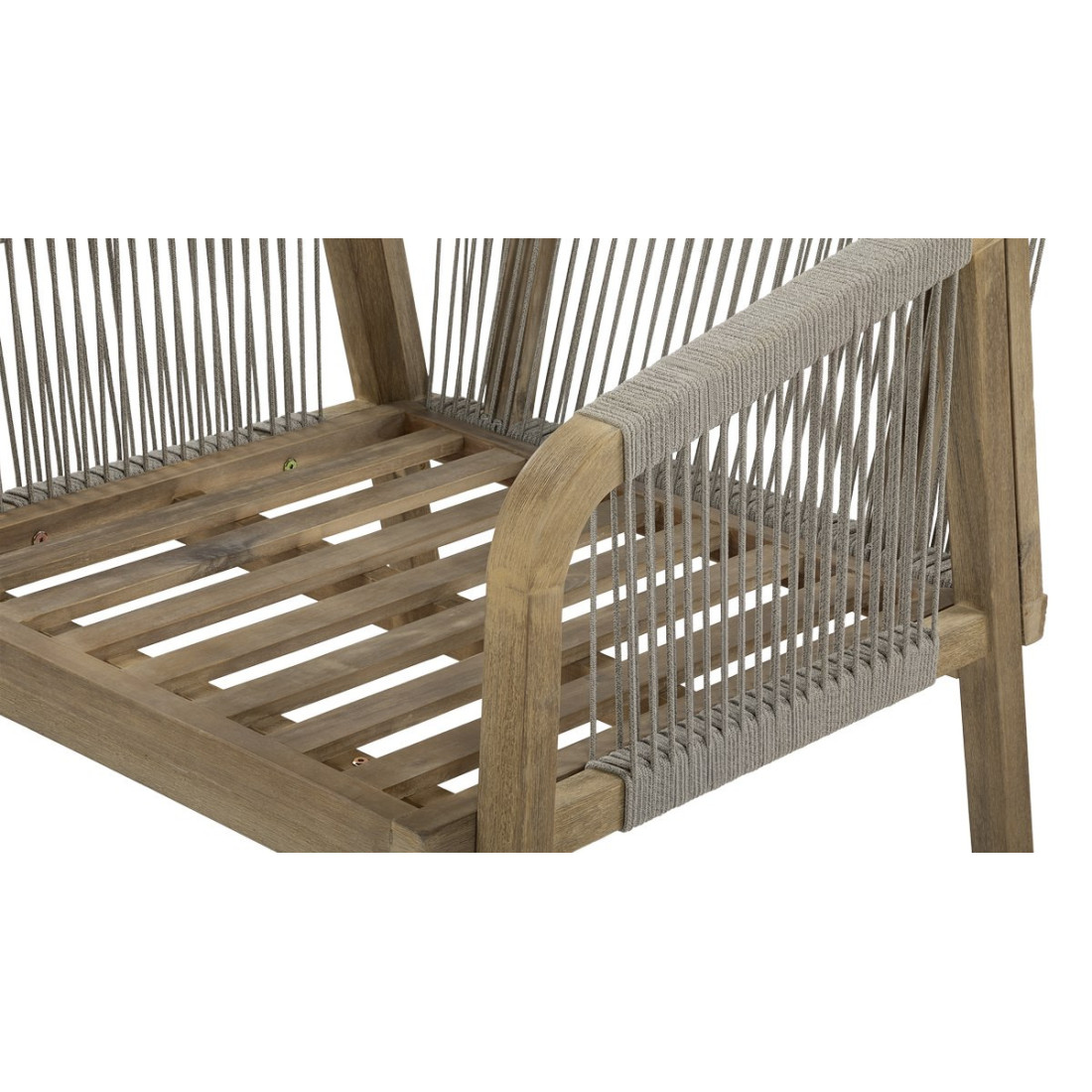 drewniany fotel z szarymi poduszkami jacob caffe