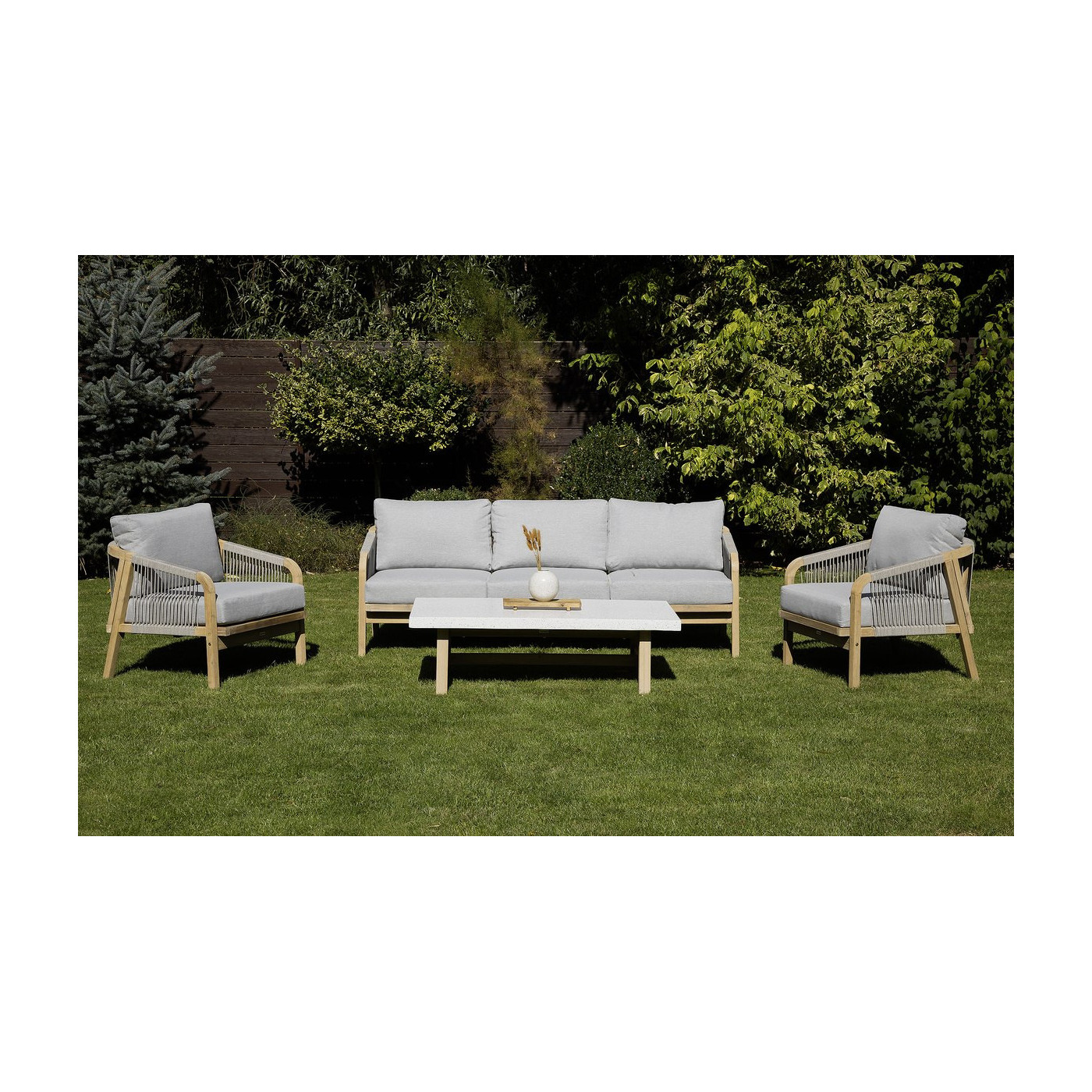 rysunek z wymiarami zestawu ogrodowego jacob caffe