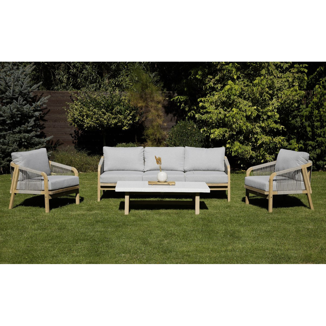 rysunek z wymiarami zestawu ogrodowego jacob caffe