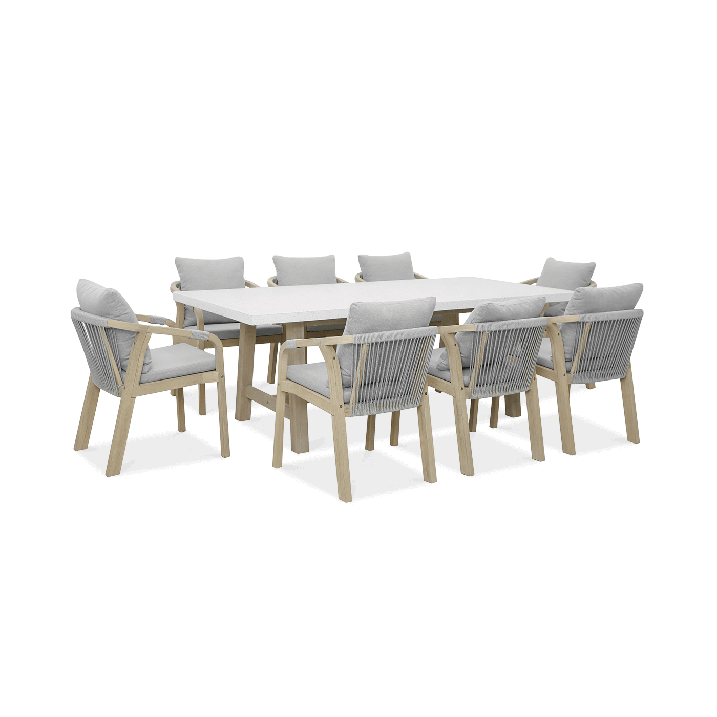 Zestaw drewnianych mebli jadalnianych JACOB 8+1 Dining - Furrore