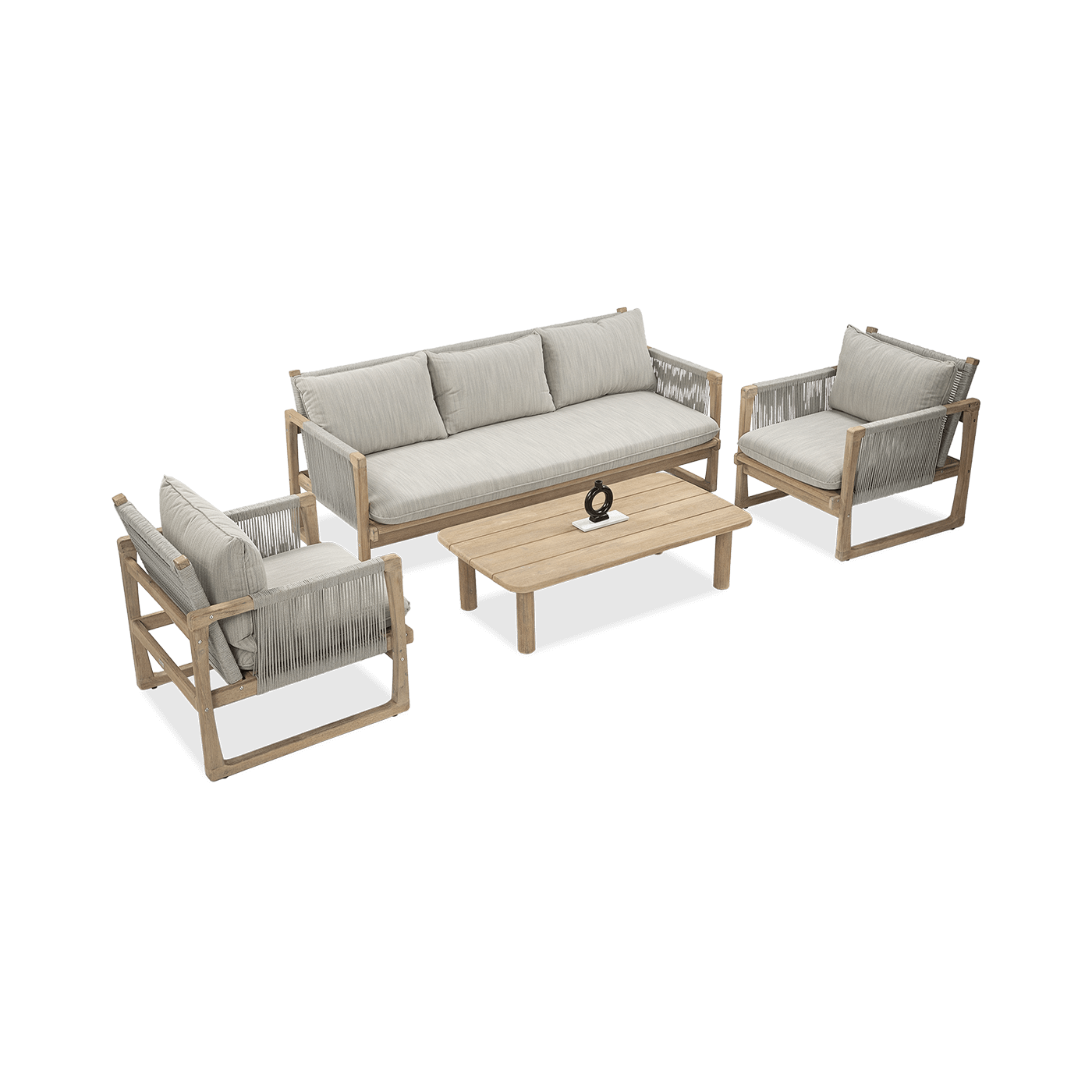 Meble wypoczynkowe do ogrodu amalfi caffe w kolorze szarym