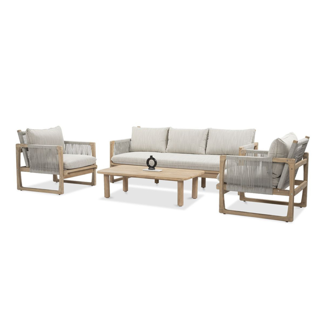 Przód drewnianego zestawu wypoczynkowego do ogrodu amalfi caffe 