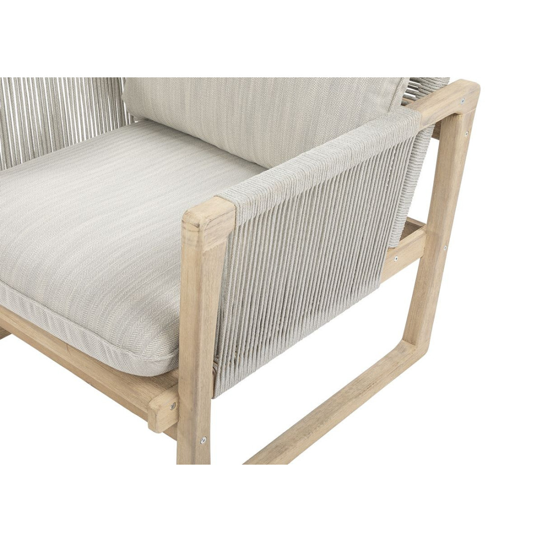 Przód drewnianego fotela z zestawu amalfi caffe