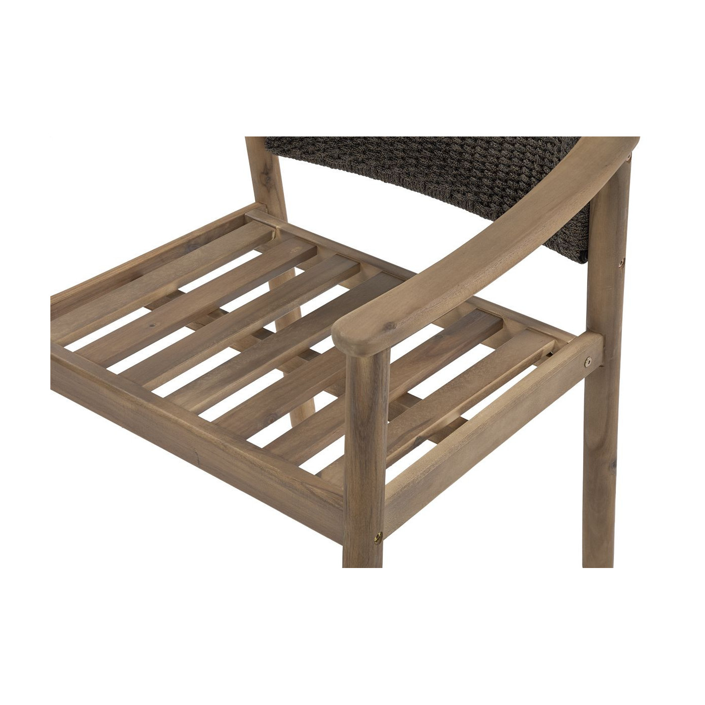 Zbliżenie na poduszkę i podłokietnik w krześle dover