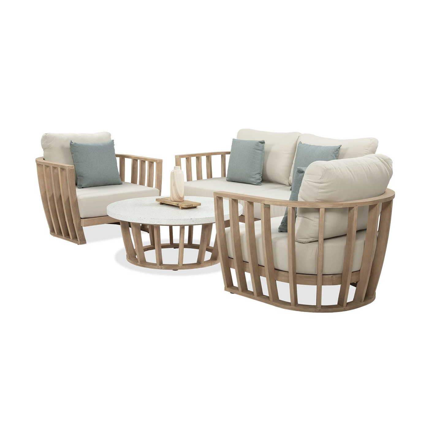 Widok z góry na meble ogrodowe morandi caffe