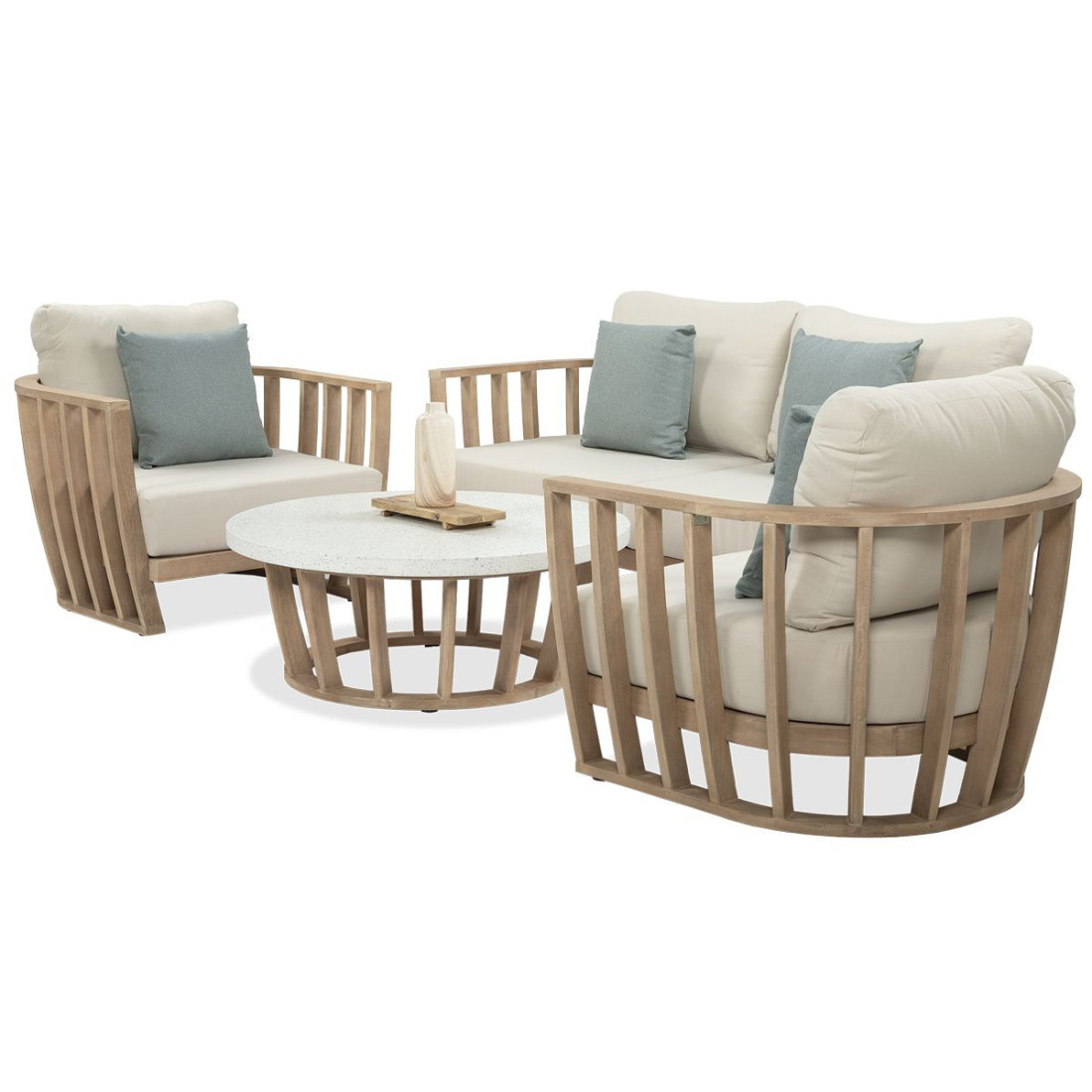 Widok z góry na meble ogrodowe morandi caffe