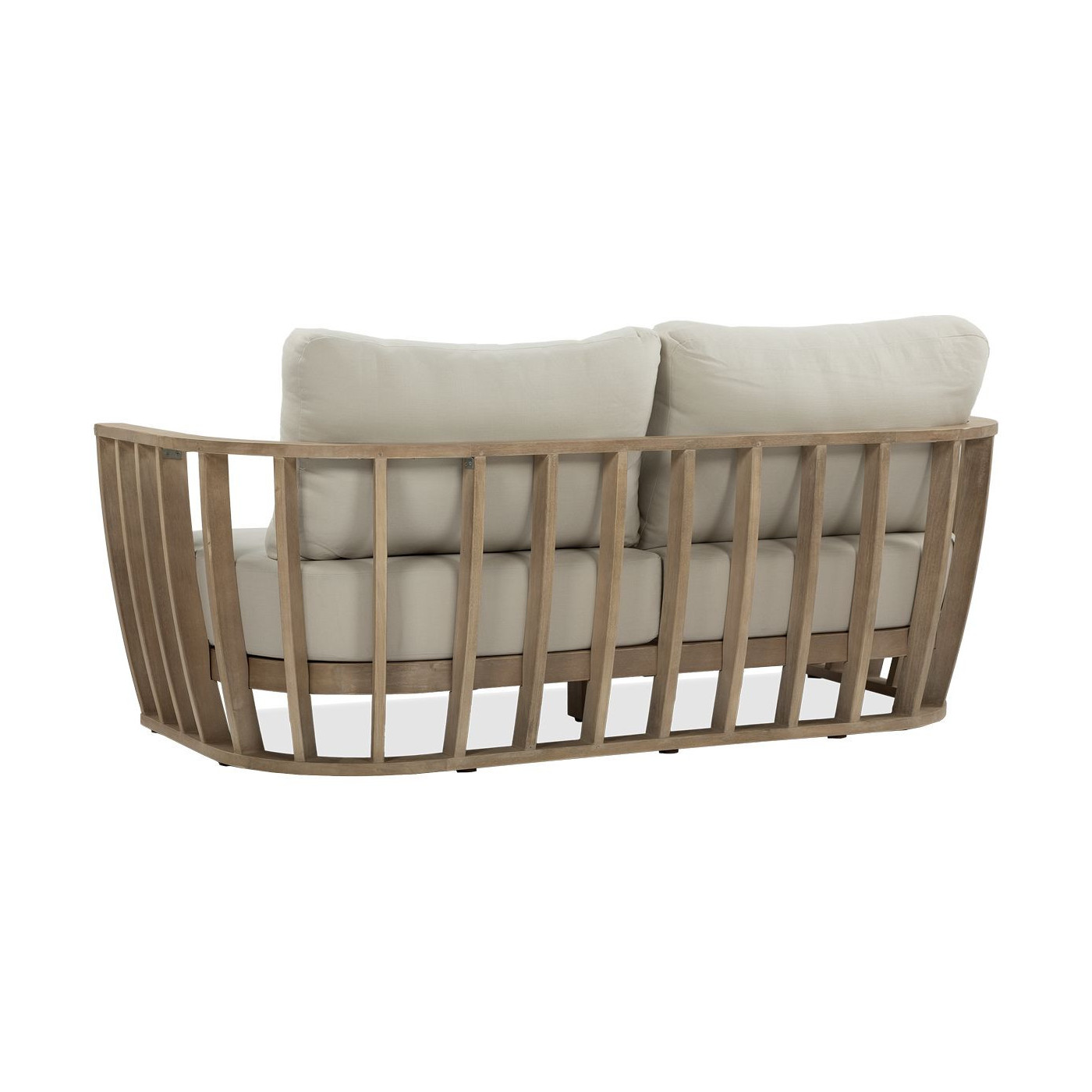 Przód sofy morandi z beżowymi poduszkami