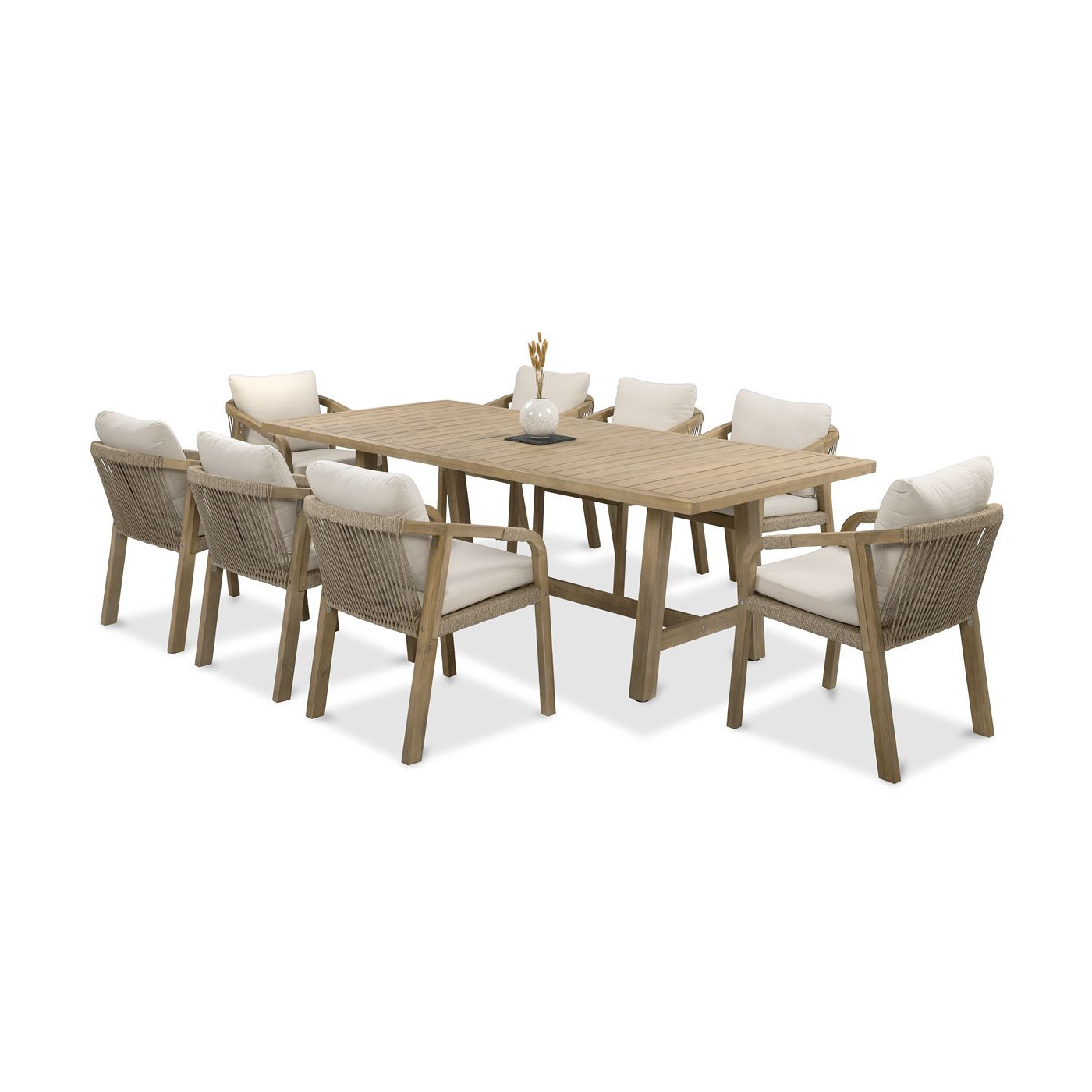 drewniany zestaw jadalniany marigold w ogrodzie