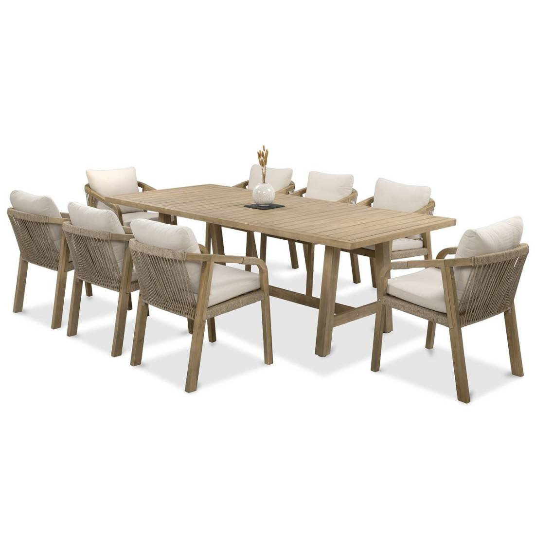 drewniany zestaw jadalniany marigold w ogrodzie