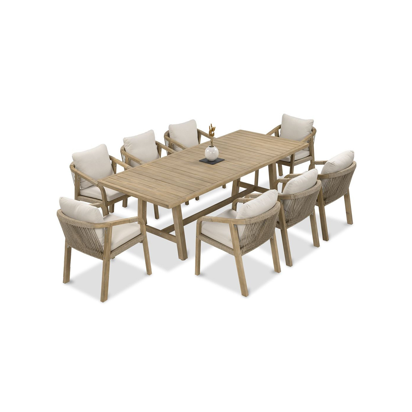 Bok drewnianego zestawu jadalnianego marigold