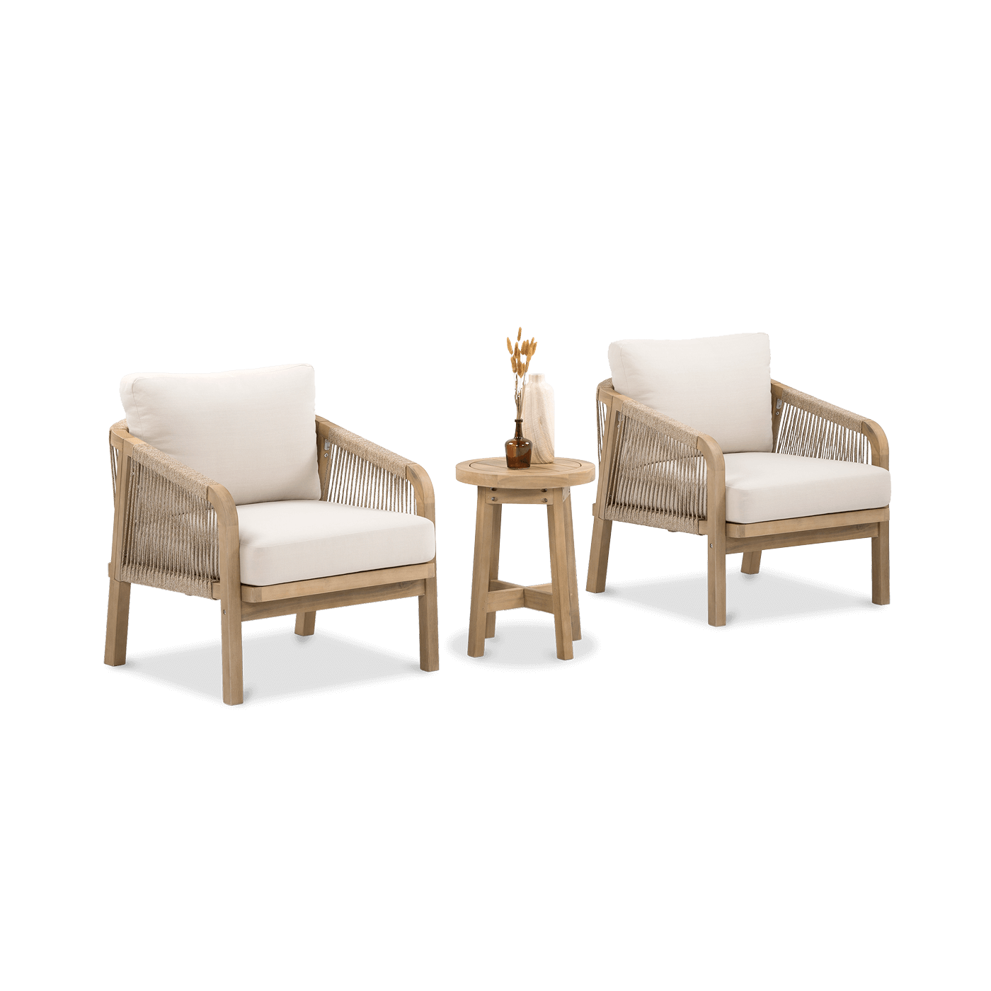 zestaw balkonowy marigold - dwa fotele i stolik 