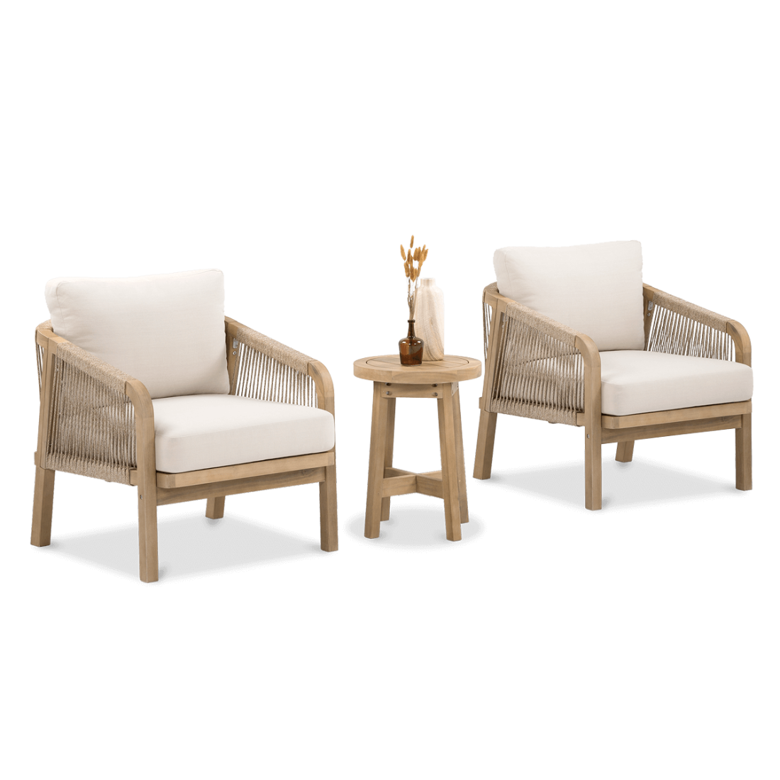 zestaw balkonowy marigold - dwa fotele i stolik 