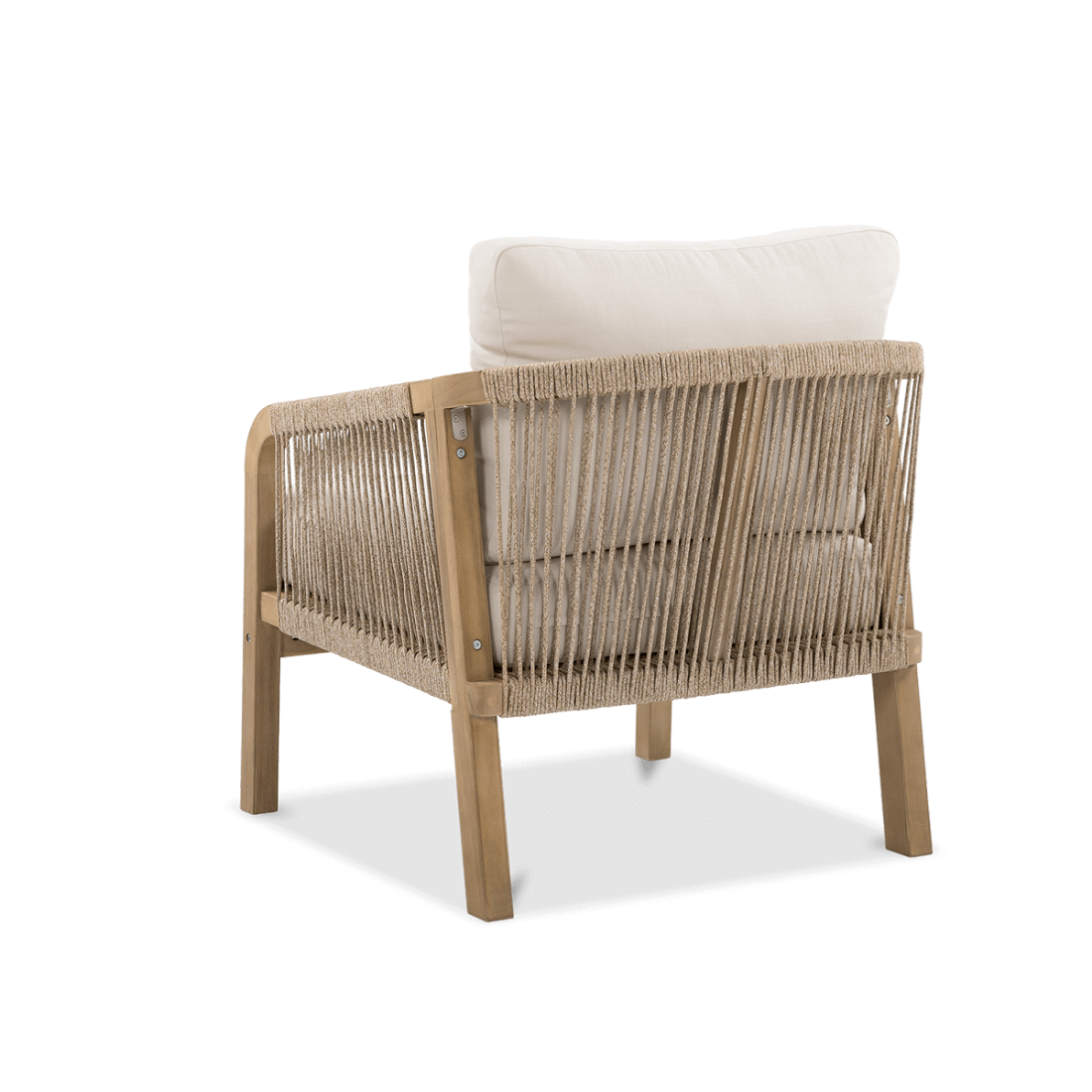 widok z tyłu na kobietę siedzącą na fotelu marigold na tle jeziora