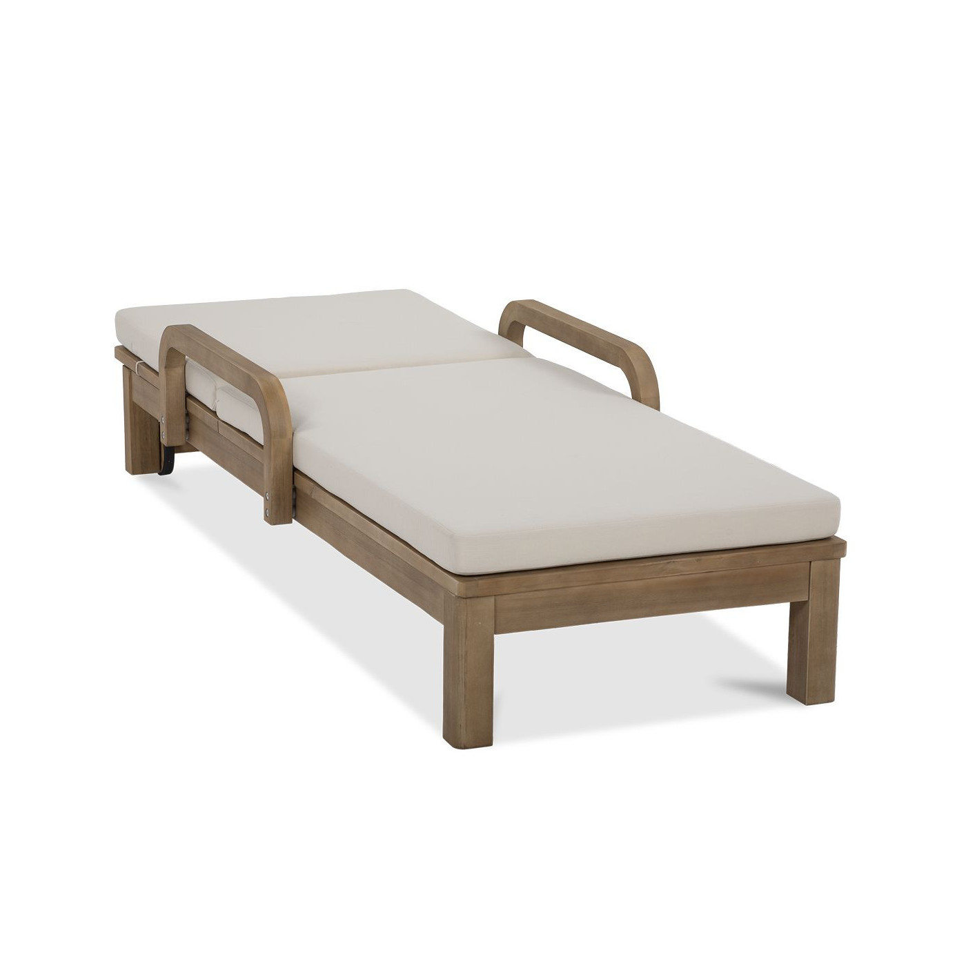 Bok leżaka ogrodowego marigold z dostępnymi opcjami regulacji oparcia