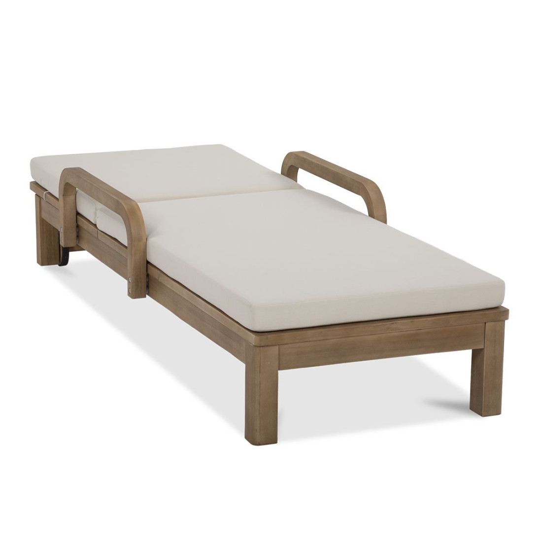 Bok leżaka ogrodowego marigold z dostępnymi opcjami regulacji oparcia