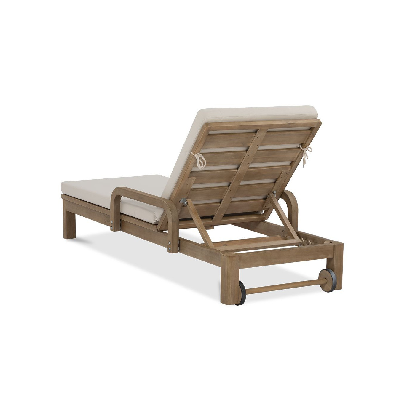 Leżak ogrodowy marigold z oparciem ustawionym na płasko