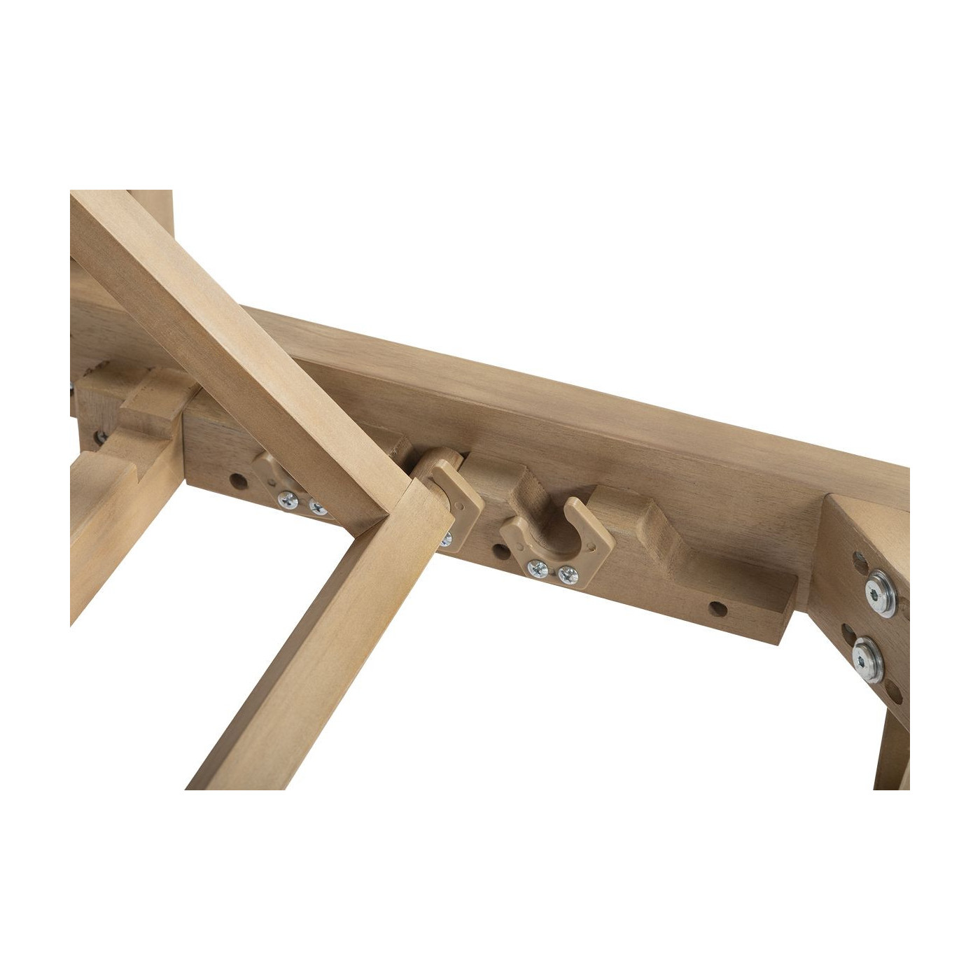 zbliżenie na trzy stopniową regulację oparcia w leżaku marigold