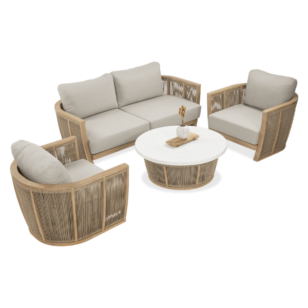 Drewniane meble do ogrodu Collins caffe