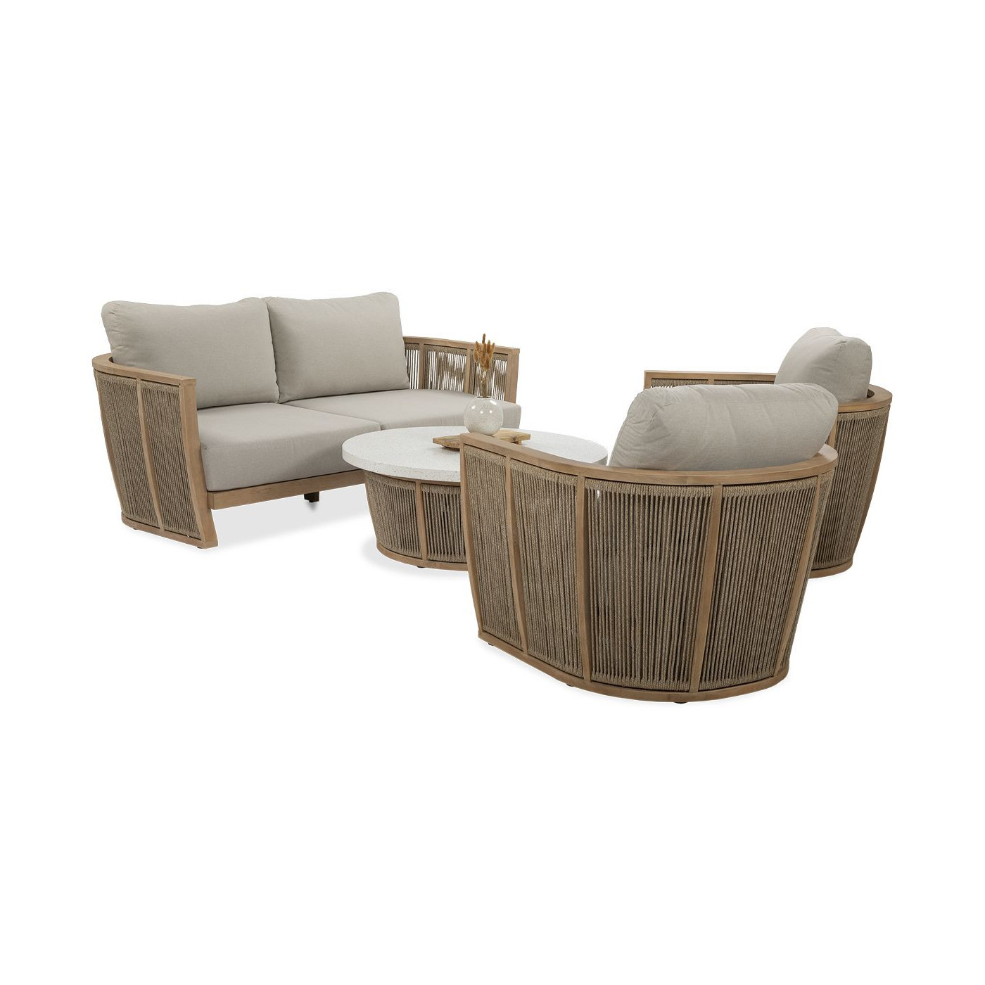 Bok drewnianego zestawu na ogród collins caffe