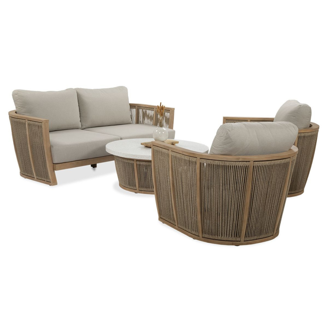 Bok drewnianego zestawu na ogród collins caffe