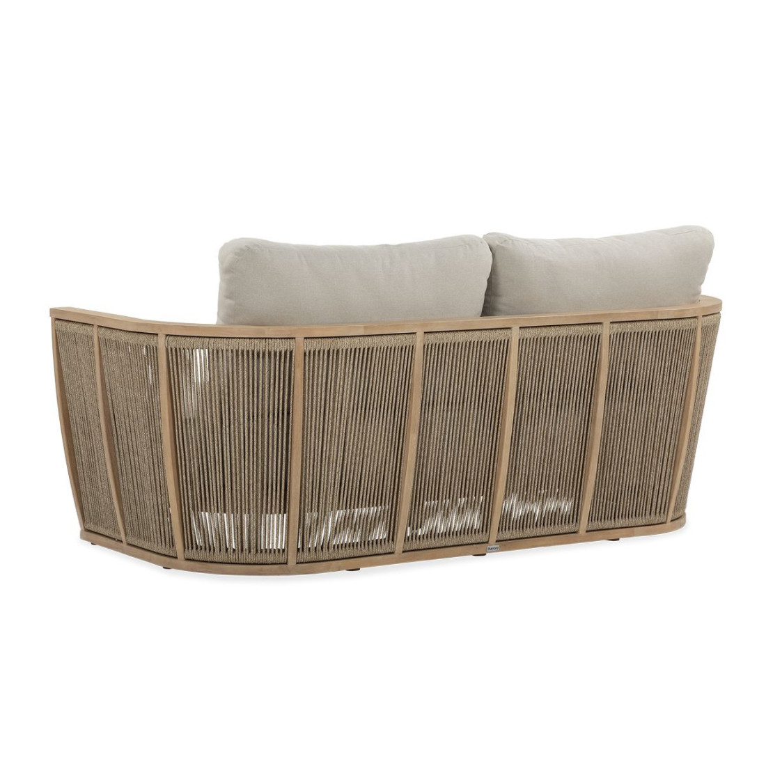 Przód drewnianej dwuosobowej sofy collins caffe