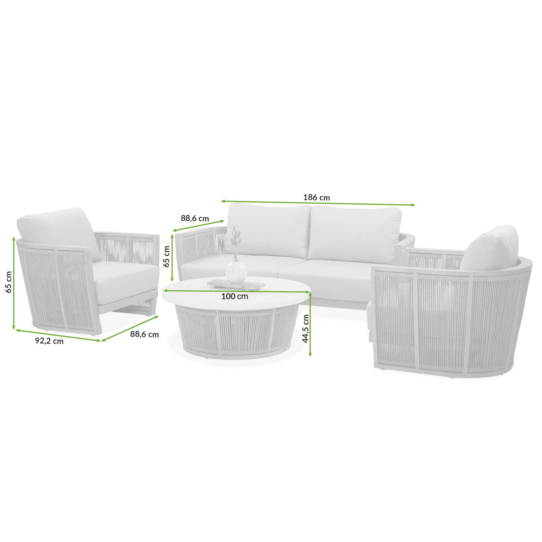 beżowe poduszki z zamkiem błyskawicznym z zestawu collins caffe