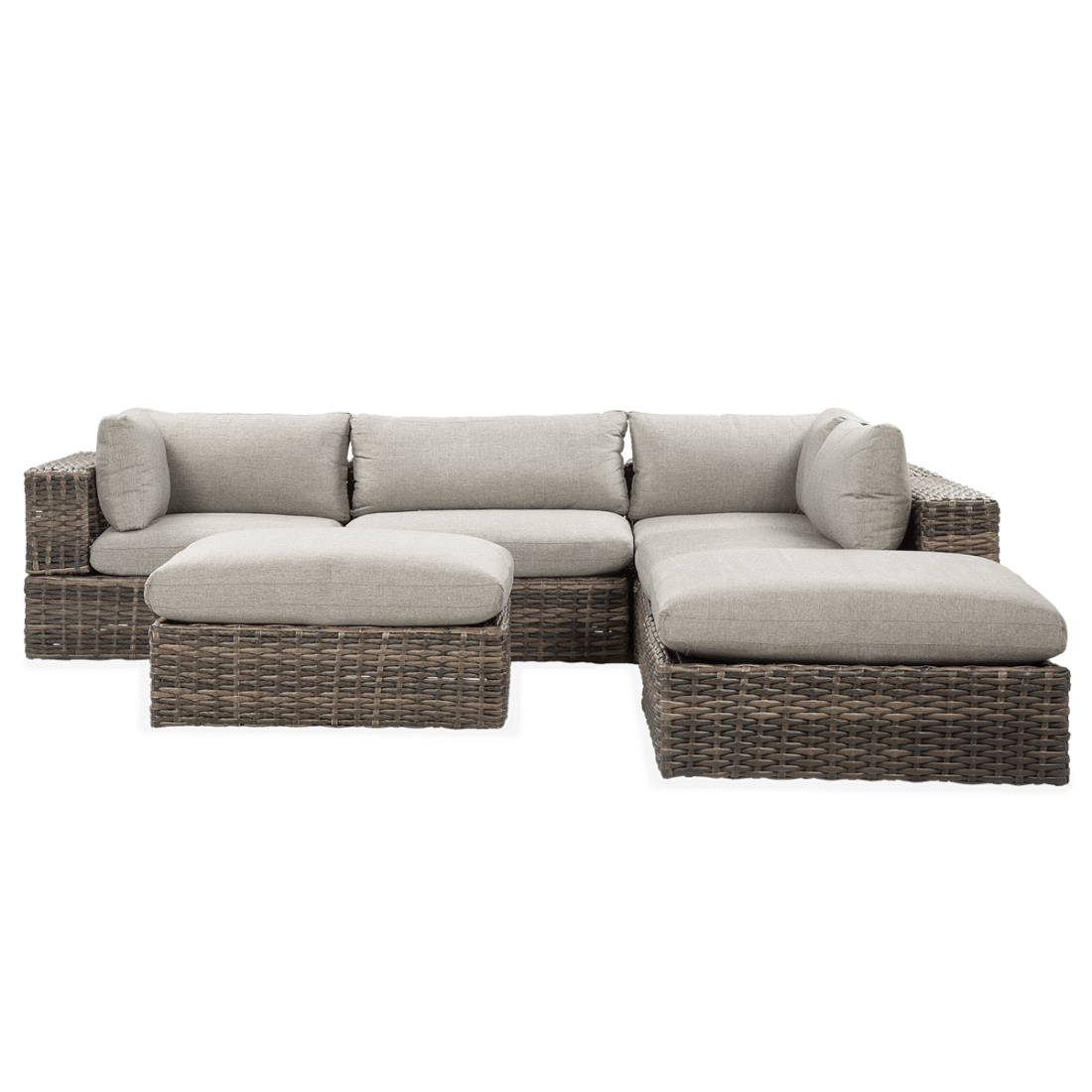 zestaw narożny ogrodowy russel skonfigurowany w jeden wielki narożnik