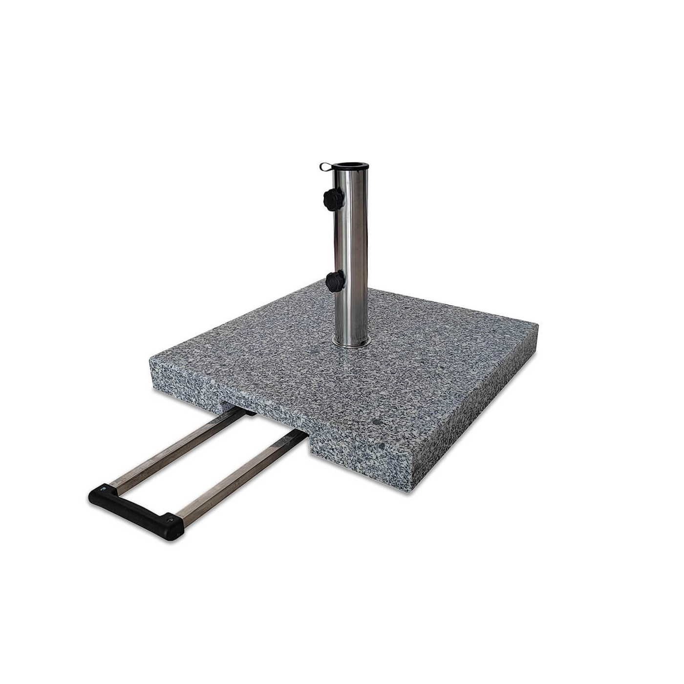 Kwadratowa podstawa z granitu do parasoli z słupkiem centralnym