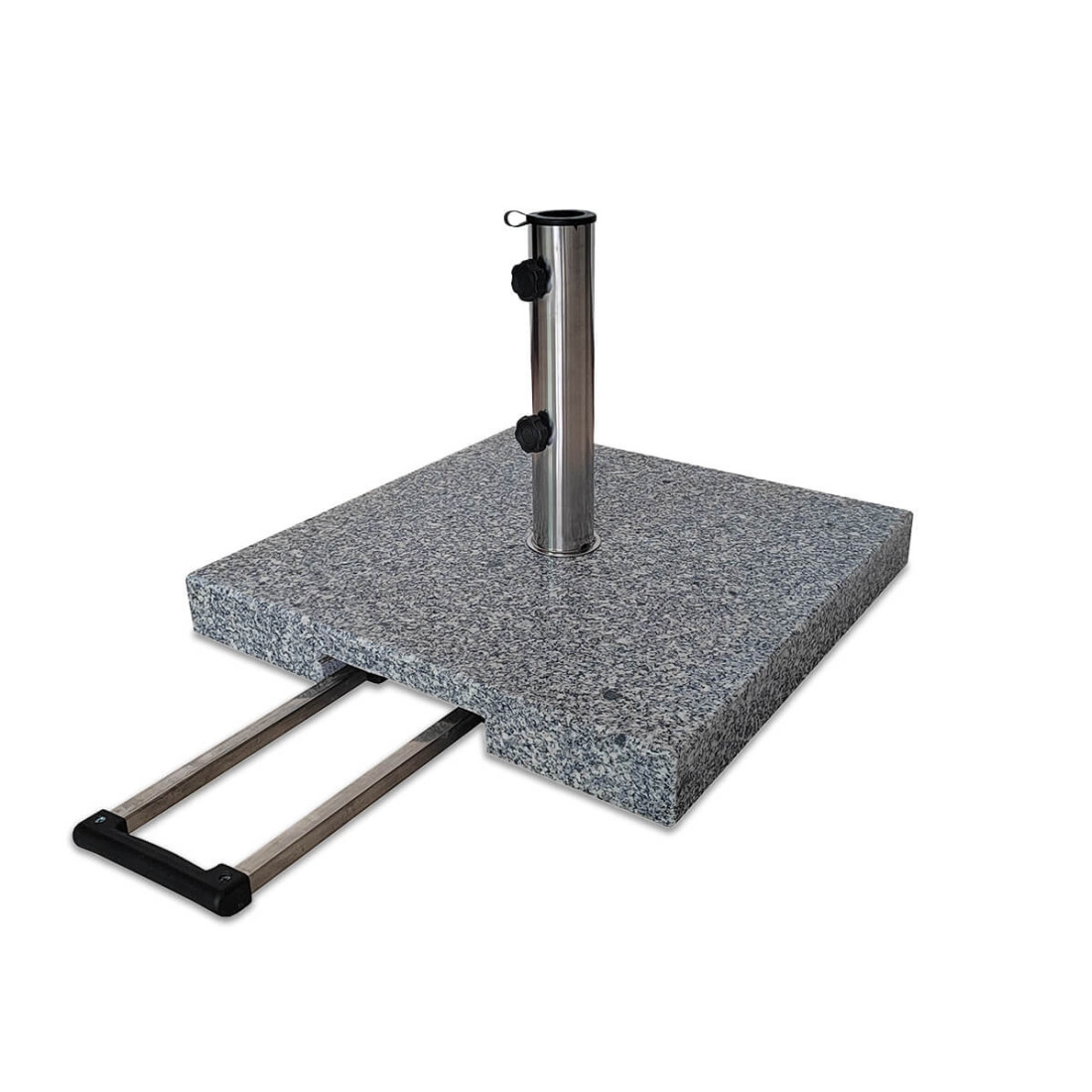 Kwadratowa podstawa z granitu do parasoli z słupkiem centralnym