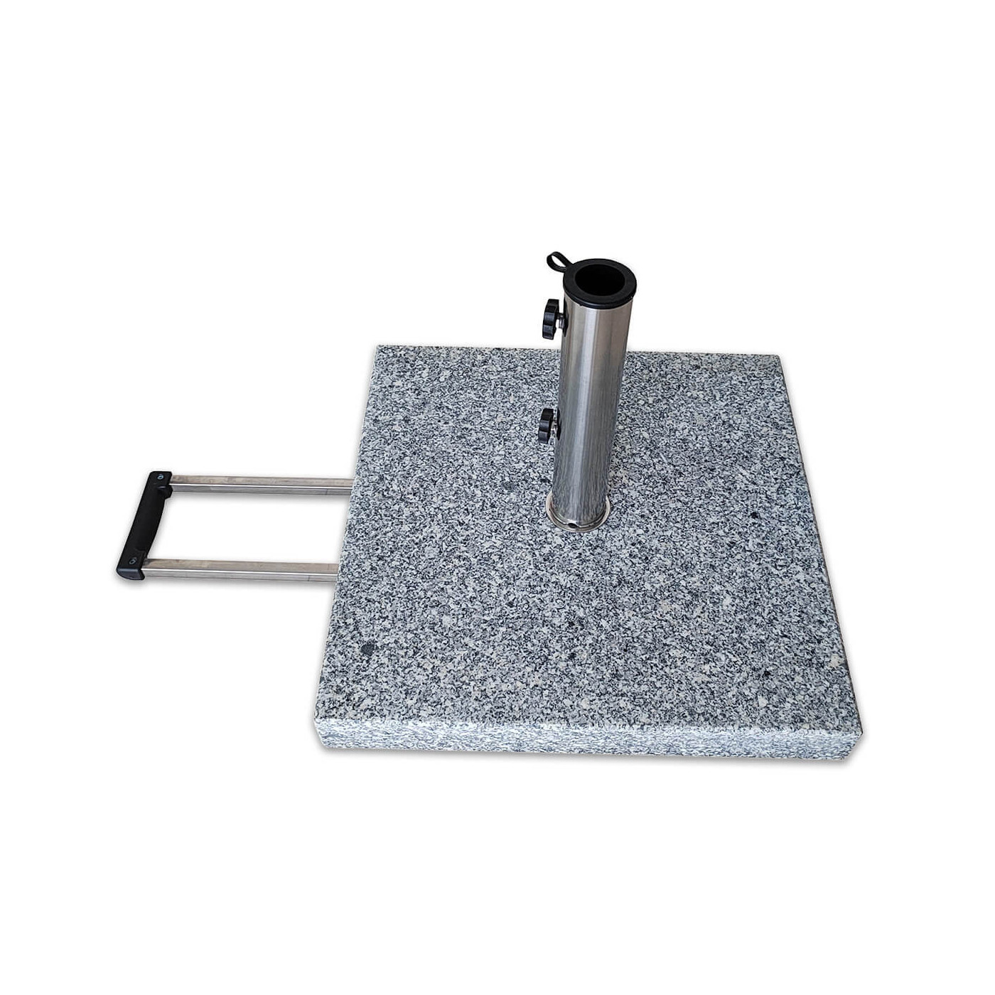 Podstawa granitowa z kółkami i rączką do łatwiejszego przemieszczania