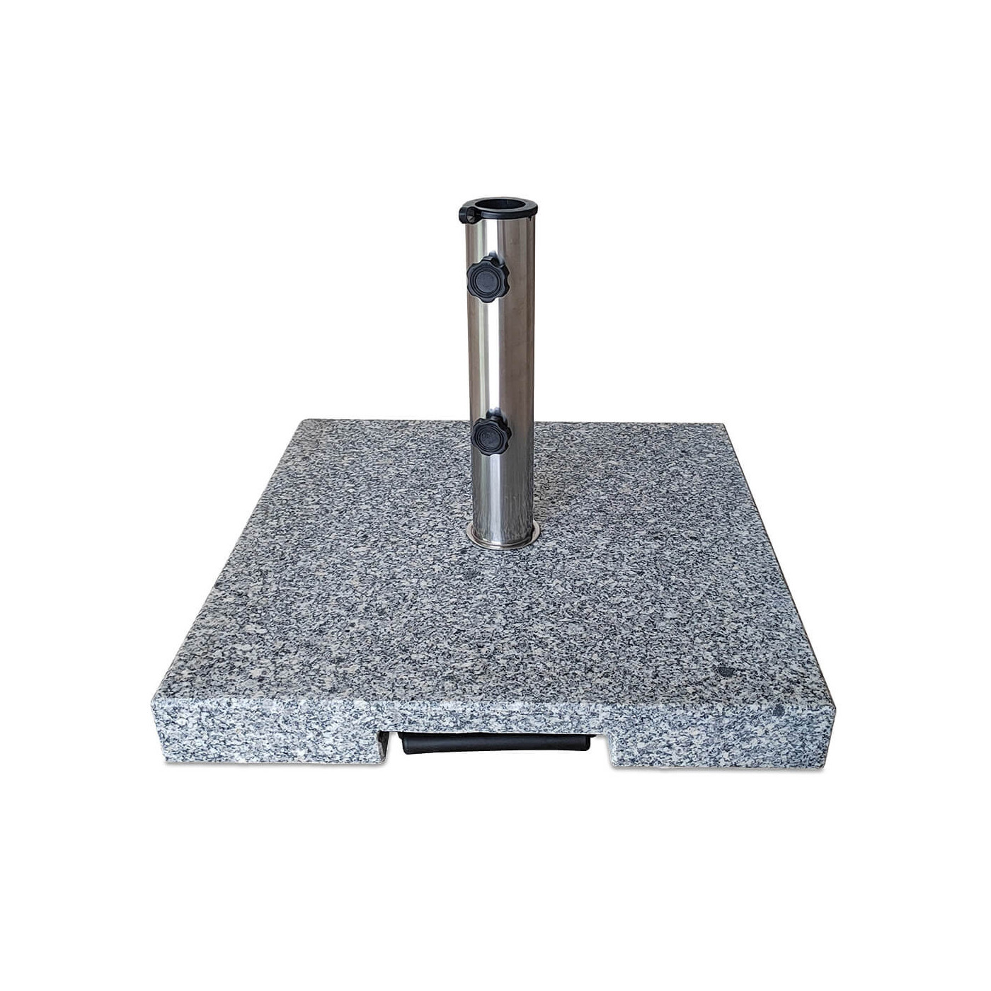 40 kilogramowa granitowa podstawa wraz z rączką i kółkami dla łatwiejszego transportu