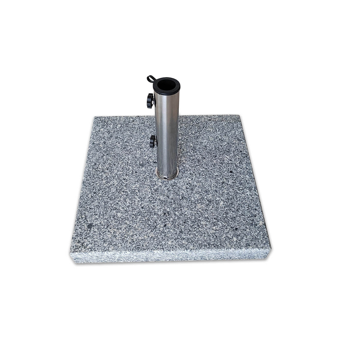 Granitowa podstawa z schowaną rączką do parasoli z masztem centralnym