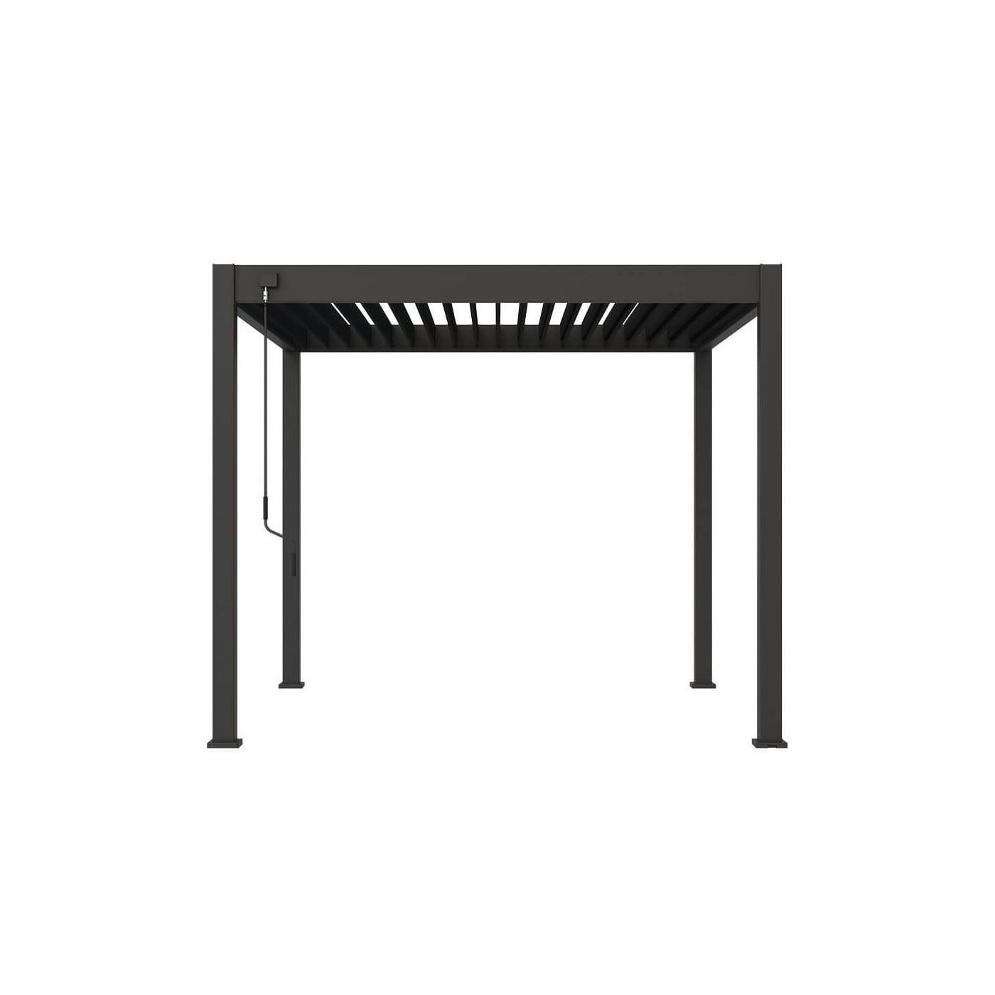 Pergola tarasowa ELEGANCE 3x3 Anthracite w aranżacji na tarasie