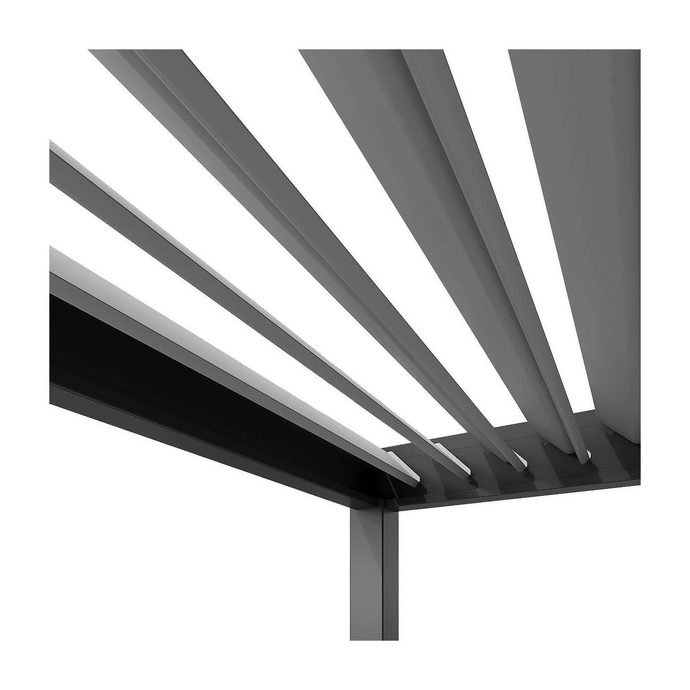 Pergola tarasowa Elegance 3x3 anthracite light grey Gutroof