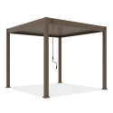 Widok boczny - pergola tarasowa ELEGANCE 3x3 Taupe - Gutroof