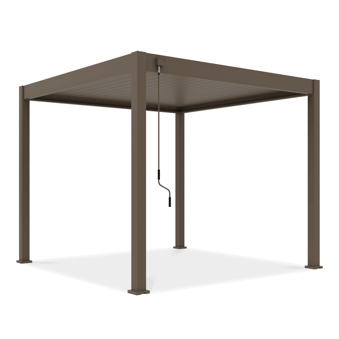 Widok boczny - pergola tarasowa ELEGANCE 3x3 Taupe - Gutroof